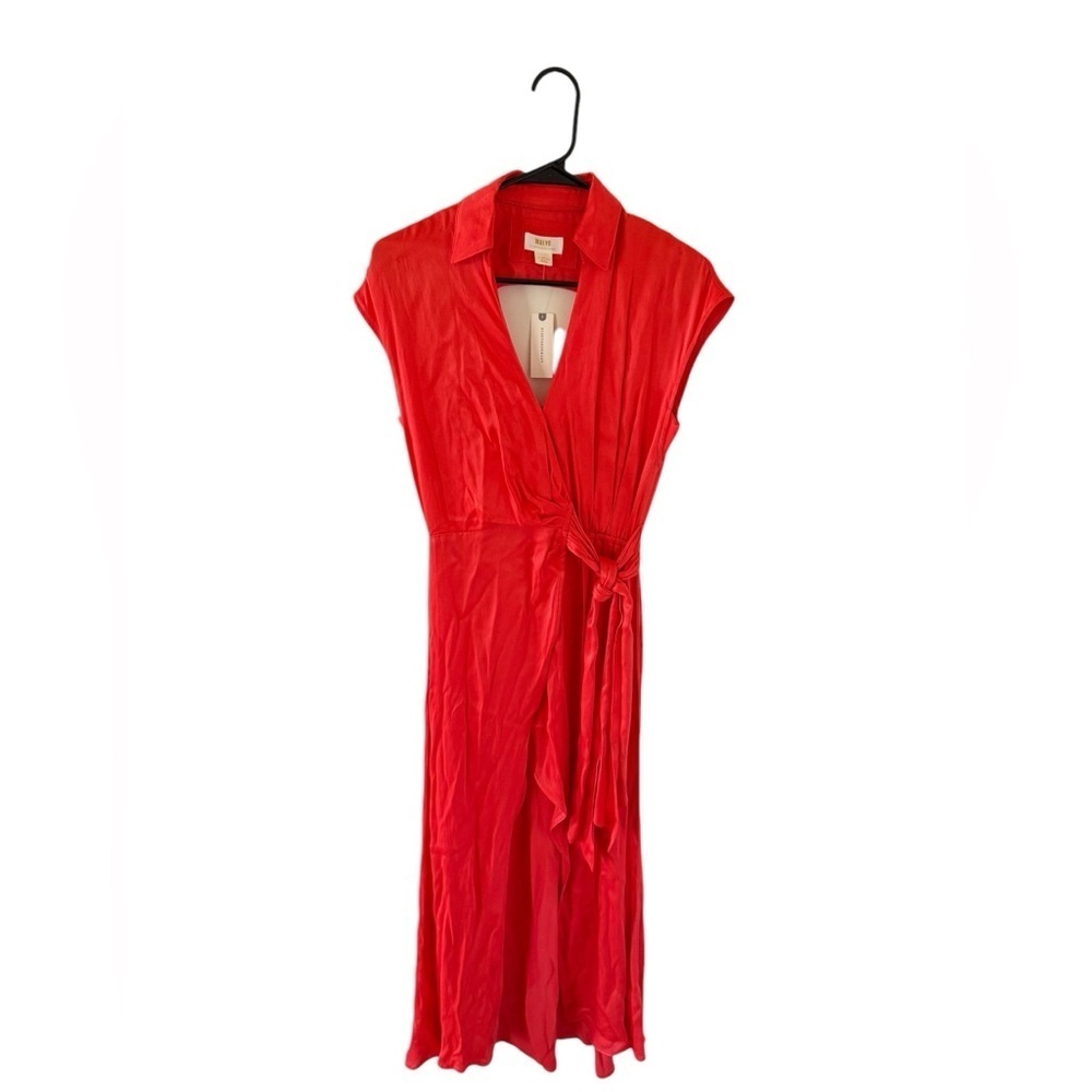Anthropologie Maeve NEW Open Back Wrap MIDI Dress - Picture 5 of 10